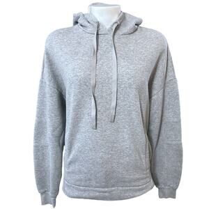 Alo yoga Interval Fleece Hoodie Sweatshirt in Light Gray Women Size XS